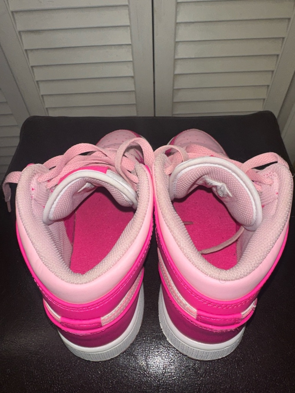 (SOLD) Kids Jordan 1 Mid (GS) “Fierce Pink” Sneakers… - Picture 10 of 11